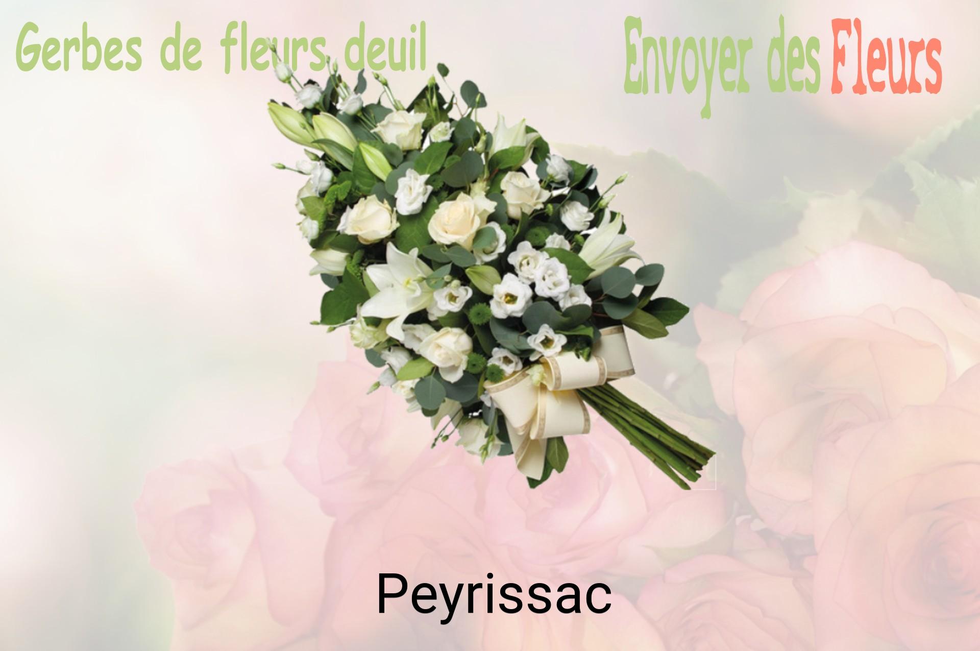 Gerbe de fleurs de deuil livrée à Peyrissac
